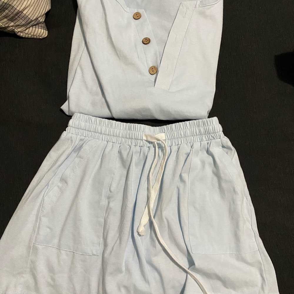 Light blue matching pj set - Picture 3 of 6